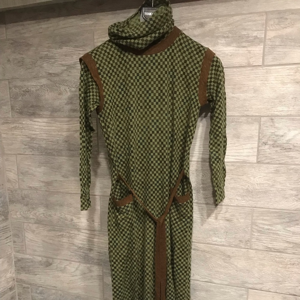 Checkered Green Dress